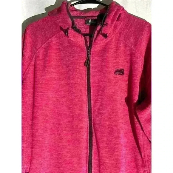 NEW BALANCE Jacket Women's Size 1X Fleece Pink Full Zip Pockets Soft Shell - Picture 2 of 11
